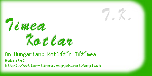 timea kotlar business card